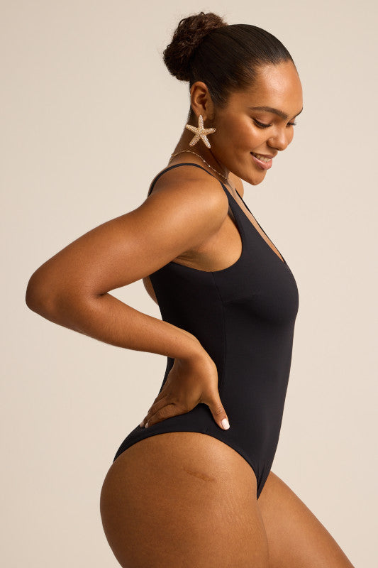 Cheekies | The Girl Next Door One Piece | Black