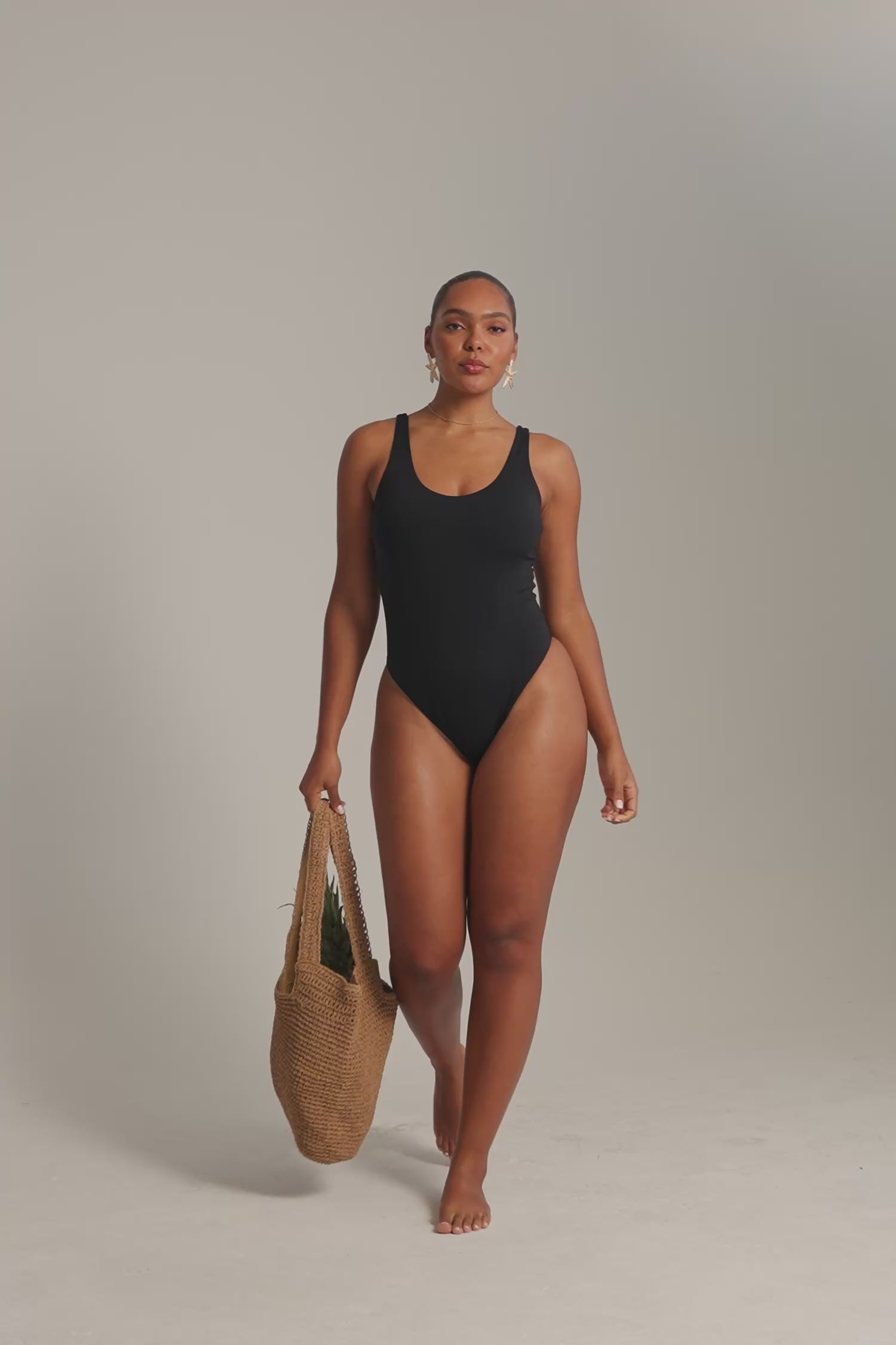 Cheekies | The Girl Next Door One Piece | Black